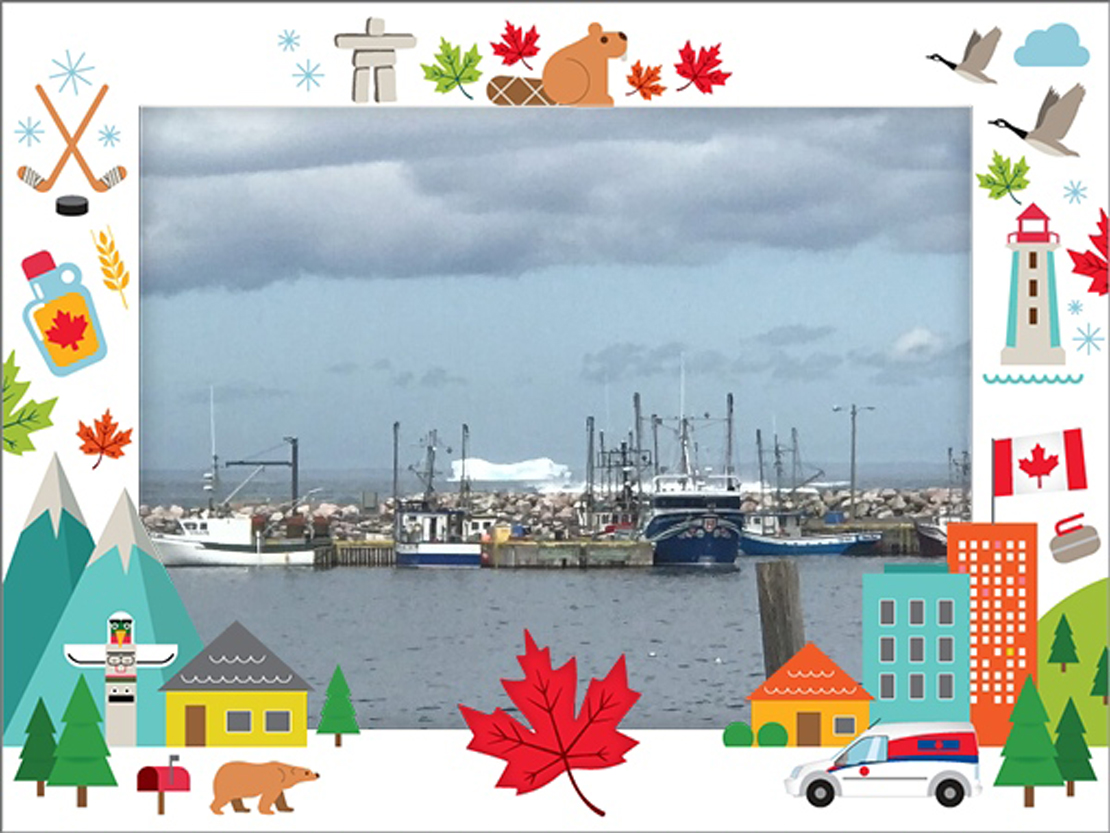 View of Hant’s Harbour from the Canada Post office.