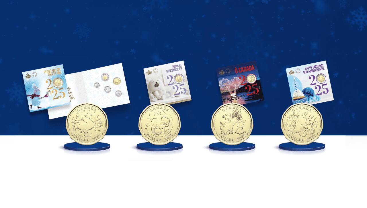 2025 coin sets from the Royal Canadian Mint.