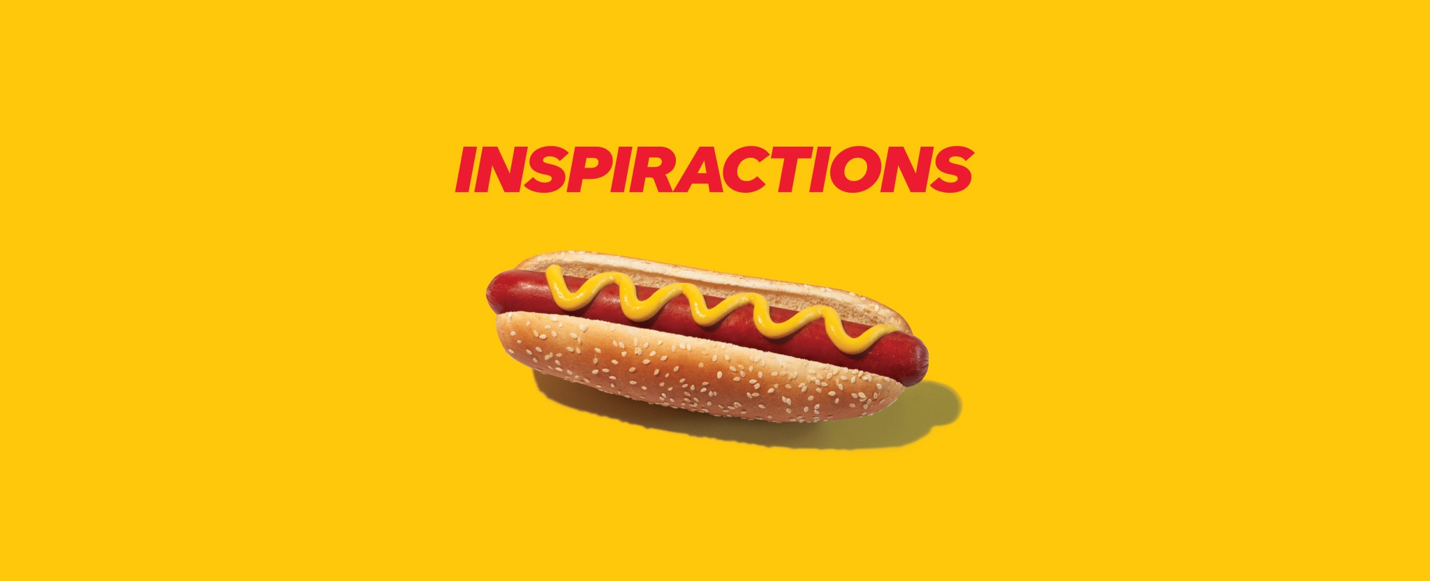 Le logo du magazine INSPIRACTIONS à côté d’un hot dog de Costco.